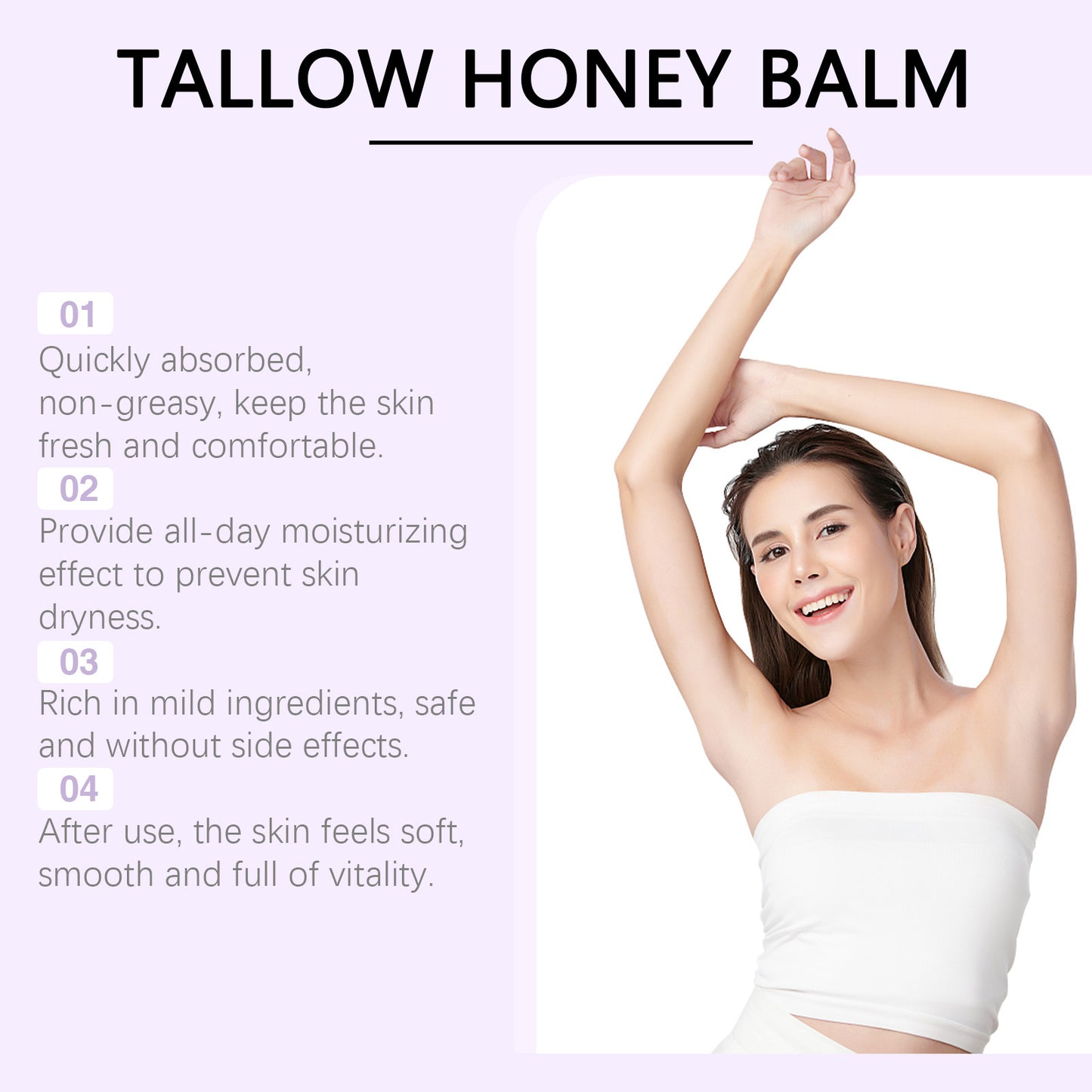Natural Moisturizing Cream with Honey and Tallow | Soft and Radiant Skin